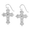 Dicksons 73-9069P Filigree Bud Cross 1 inch Silver Plated Metal Women's Hook Endearrings on Presentation Card - 2 of 2