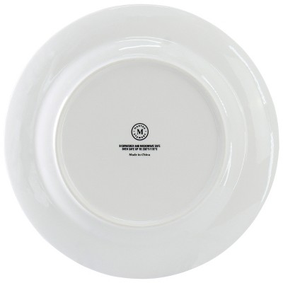 Teal Floral Porcelain 12-Piece Round Dinnerware Set