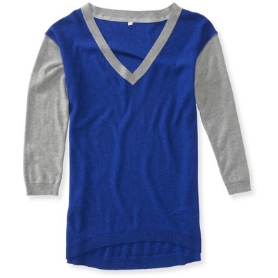 Aeropostale Womens V Neck Knit Sweater
