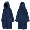 SUN CUBE Fleece Zipper Hooded Towel Robe for Kids, Zip Up Swim Beach Cover Up, Bath Surf Changing Girls Boys 7-10 Years - 2 of 4