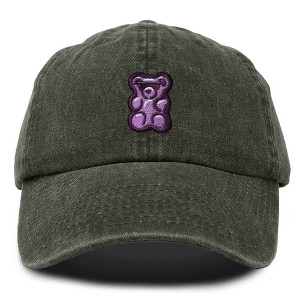 Dalix Purple Gummy Embroidered Cotton Dad Hat Baseball Cap Adjustable Womens - 1 of 4