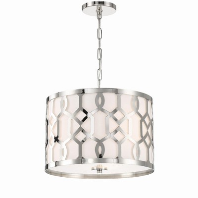 Crystorama Lighting Jennings 3 - Light Pendant in  Polished Nickel