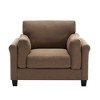 Modern Minimalist Small Couch Linen-Like Accent Chair with Rolled Arm and Comfortable Thick Cushion-Morden Fort - 2 of 4