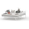 TackView Twin Daybed with Pop-Up Trundle, Metal Frame with Stylish Headboard, Heavy Duty Steel Slats Platform, Convertible Sofa Bed - 2 of 4