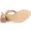 Allegra K Women's Strappy One Strap Lace Up Chunky Heels Sandals - 4 of 4