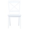 vidaXL Dining Chairs 2 pcs White Solid Rubber Wood - 3 of 4