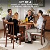 Wooden Dining Chairs Set of 4, Farmhouse Upholstered Kitchen Chairs with Rubber Wood Frame - 4 of 4