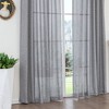 Faux Linen Texture Light Filtering Back Tab Curtains, Semi Sheer Farmhouse Window Curtains (2 Panels) - 4 of 4