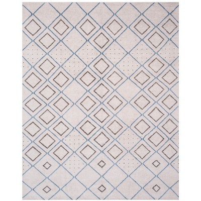 8'x10' Knotted Geometric Area Rug Silver - Safavieh