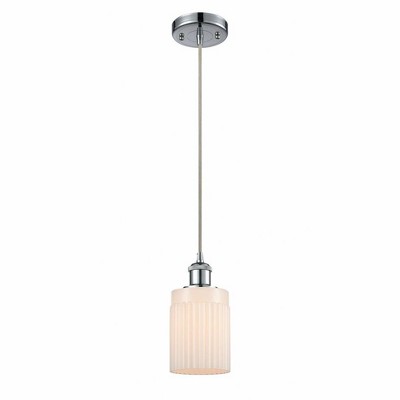 Hadley - 1 Light Cord Hung Mini Pendant In Art Deco Style-8 Inches Tall and 4.5 Inches Wide