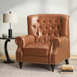 Lyngins Modern Luxury Tufted Recliner Chair with High Back & Adjustable Footrest,Accent Sofa Arm Chair for Living Room - 1 of 4