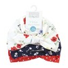 Hudson Baby Infant Girl Turban Cotton Headwraps, Wildflower, One Size - 2 of 4