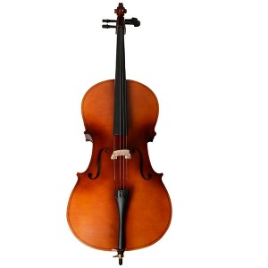 TopComfy 4/4 Acoustic Cello Set with Case Bow Rosin for Kids Adult Learning Professional Cellists and Beginners, Brown, 54.33"*12.99"*20.08" - 1 of 4