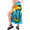LA LEELA Women's Summer Bikini Wraps Beach Wrap Coverup Sarong Skirt Swimwear Swimsuit Coverup for Women One Size Multicolored, Floral - 4 of 4