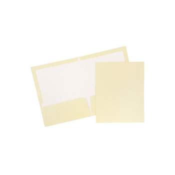 Lux 9 X 12 Presentation Folders Standard Two Pocket W/ Front Cover Center  Card Slits White Gloss : Target