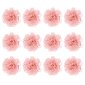 Unique Bargains Mesh Fabric Full Chiffon Flowers for DIY 12 Pcs - 1 of 4