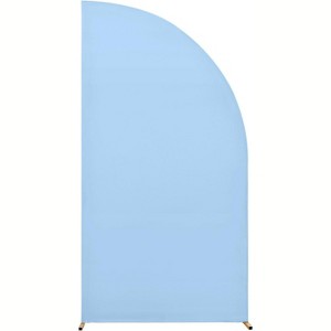 GAOMON Half Moon Arch Cover Backdrop Wedding Arch Backdrop Stand Cover Fitting Backdrop Arch Cover - 1 of 4
