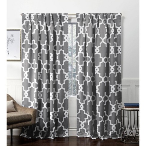Ironwork Pinch Pleated Blackout Window Curtain Panels Exclusive Home Target