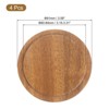 Unique Bargains Smooth Bamboo Wide Mouth Coffee Mug Wooden Cup Lid 4 Pcs - 2 of 4