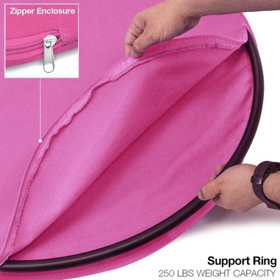 Pink Weather-Resistant Hanging Hammock Chair for Kids