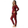 #followme Buffalo Plaid 2 Piece Thermal Pajama Set for Women -Jogger Winter Christmas PJs - 2 of 3