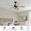 ZACHVO 48inch Outdoor Ceiling Fan with Light, Matte Black with Barnwood Blades, Remote Control, 5-Speed Reversible DC Motor - 4 of 4