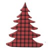 Transpac Set of 4 Multicolored MDF Plaid Trees Decorative Objects for Holiday Tabletop Indoor Use Christmas Gifts - 4 of 4