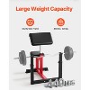 VEVOR Weight Bench with Leg Extension, Strength Training Benches, Max load 440 LBS Home Gym Bench Fitness Equipment, Black&Red - 4 of 4