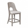 Royal Hampton Counter Height Chair Set of 2, Curved Cut Out Back, White Wash - 2 of 4