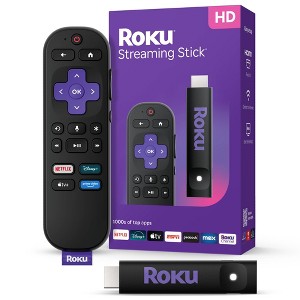 Roku Streaming Stick 2025 HD Roku Streaming Device with Voice Remote: Wi-Fi, HDMI, 1080p, Apple Airplay - 1 of 4