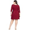 Plus Size Perfect Fit and Flare Pocket Dress - 24seven Comfort Apparel™ - 3 of 4