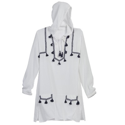 Beachcombers Beau Tassel Top Wht L