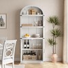 Bookcase with Doors Arched Bookshelf 71.65in Tall Bookcase Farmhouse Cabinet with Shelves Wooden Bookshelves for Home Office, Living Room - 4 of 4
