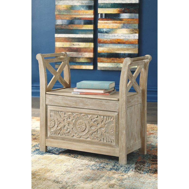 Fossil Ridge Accent Bench Whitewash - Signature Design by Ashley, 2 of 7