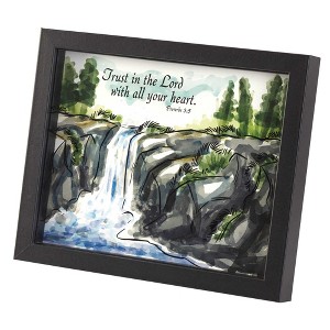 Dicksons Trust With All Your Heart Black and Grey 11 x 9 Inch Wall and Table Top Frame - 1 of 4