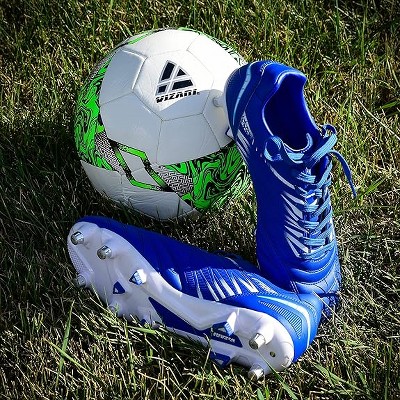 Vizari Men's Valencia Soft Ground Soccer Shoes - Blue/White, Size 13 — фото 4