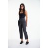 Lafidi Women’s Mid-Rise Cropped Pants – Relaxed Tapered Leg Trousers with Sash Belt and Welt Pockets - 2 of 4