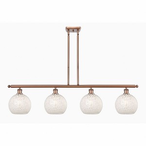 Innovations Lighting White Mouchette 4 - Light Island Pendant Light in  Antique Copper - 1 of 1