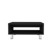 23.6" Engineered Wood Coffee Table with One Shelf and Four Sturdy Legs, Ideal for Living Room or Small Spaces - 2 of 4