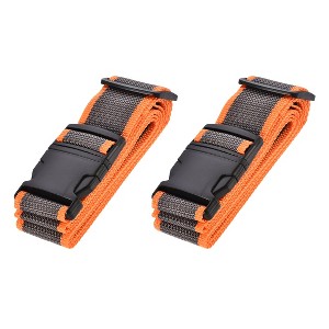 Unique Bargains Travel Outdoor Luggage Adjustable Buckle Belt Utility Strap 2 Pcs - 1 of 4