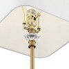 Regency Hill Julia Traditional Buffet Table Lamp 29 1/2" Tall Gold Crystal with Table Top Dimmer Fabric Tapered Drum Shade for Living Room Dining Home - 3 of 4