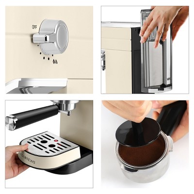 Casabrews Yellow 20-Bar Espresso Machine with Steam Wand