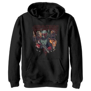Boy's Star Wars: The Book of Boba Fett Tusken Raiders and Boba Bounty Hunters Pull Over Hoodie - 1 of 4