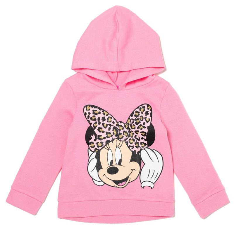 Disney Minnie Mouse Mickey Goofy Donald Duck Daisy Girls Pullover Hoodie Toddler, 1 of 6