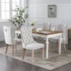 NicBex Set of 2 Modern Linen Dining Chairs with Luxury Tufted Back, Upholstered Kitchen Side Chairs with Solid Wood Legs & Nailhead Trim - 2 of 4