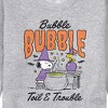 Men's - Peanuts - Snoopy Woodstock Bubble Bubble Toil and Trouble Witch Cauldron Graphic Fleece Sweatshirt - 2 of 4