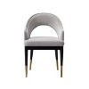 Manhattan Comfort Carrington Modern Velvet Upholstered Dining Armchair - 2 of 4