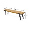 PAGED 63" Dining Table, Rectangle Kitchen Table with Wooden Tabletop and Iron Legs, Living Room Table for 6/8 Person - 4 of 4