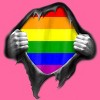 Adult Design By Humans Pride Shirt Rip Open Shirt By Luckyst Racerback Tank Top - 2 of 2