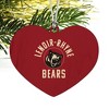 Lenoir-Rhyne University Bears Logo Heart Love Wood Christmas Tree Holiday Ornament - 2 of 3